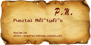 Pusztai Mátyás névjegykártya